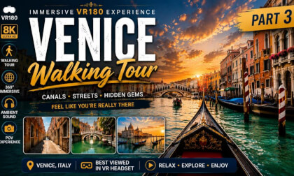 Venice Walking Tour Part 3 🇮🇹 Canals, Hidden Streets & Bridges  VR180 8K