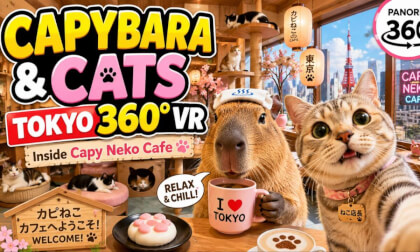 Capybara & Cats in Tokyo 360° VR | Inside Capy Neko Cafe