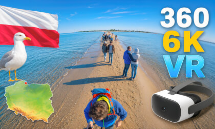 Rewa Sandbar 🇵🇱 | Walking Between Two Seas in Poland | 360 6K VR  Description