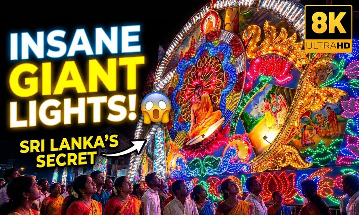 These Giant Illuminated Vesak Thoranas Will Amaze You ✨😱 | Sri Lanka 8K 360 VR