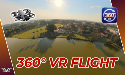 8K VR 360 Drone Flight: Giant Water Lilies Lake in Holambra, Brazil