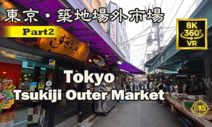 Tsukiji Outer Market Inner Lanes VR360 Walk Part 2 | Tokyo, Japan