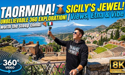 TAORMINA Is this the most beautiful town in Sicily? 🇮🇹✨ - 8K 360° VR