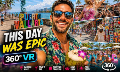 Puerto Vallarta Nightlife & Pool Party Experience | 360° VR Malecon Walk, Drag Show & Shopping