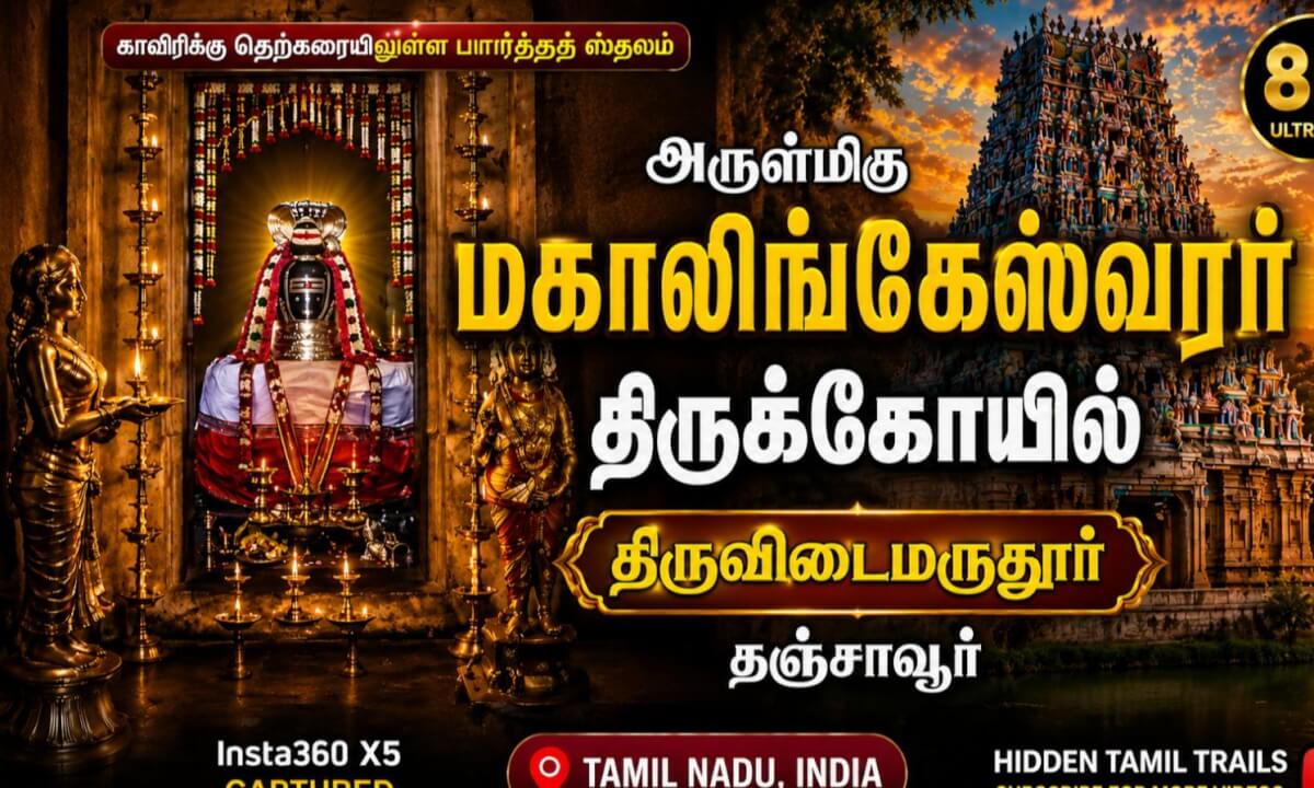 Experience the spiritual grandeur of the ancient Mahalingeswarar Temple in immersive 360° VR and 8K Ultra HD quality.