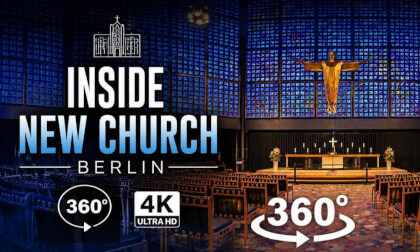 🎥 INSIDE NEW (BLUE) CHURCH BERLIN 🇩🇪 | 360° VR Tour in 4K Ultra HD | Stunning Blue Interior | ASMR