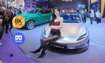 Racing Model Miaomiao on GT Show 黑丝车模喵喵改装车展