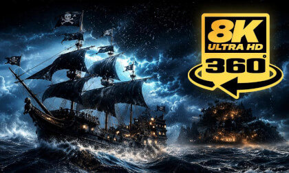 Haunted Island Shipwreck - 3 Hours of Ocean Ambience (360° VR)
