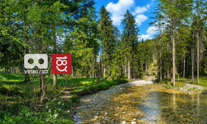Sexten Relaxing Mountain River. VR180 Immersive Journey.