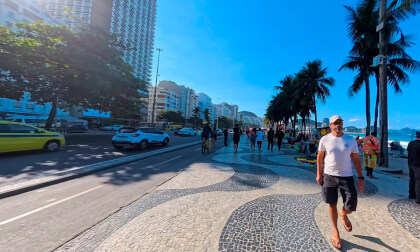 Copacabana Beach Walking Tour: From Boardwalk to Sand [360° VR 8K]