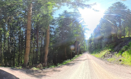 Spital am Semmering  Fahrt mit Cabrio Richtung Stuhleck  - Austria
