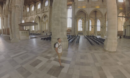 360 VR Interior of St. Lawrence Church in Rotterdam, Netherlands