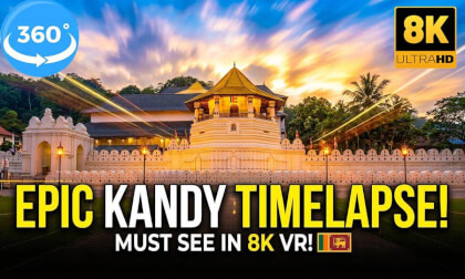 Sri Dalada Maligawa Timelapse 🏯✨ | Kandy, Sri Lanka | 8K 360 VR