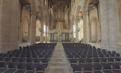 360 VR St. Lawrence Church in Rotterdam. Inside view