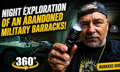 360° VIDEO: Night tour of an abandoned barracks! (Wurkkos HD05)