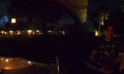 20. Disneyland's Autopia car ride at night with Patrick