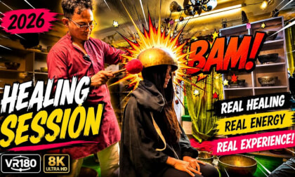 I Tried a Singing Bowl on My Head 😲 | Healing Session VR180 8K