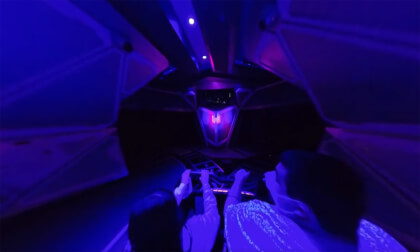 22 Disneyland's Space Mountain dark roller coaster