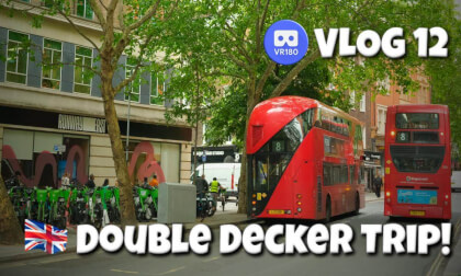 VR180 3D 8K | VLOG 12 | British Town Kingston, Double Decker Bus & Chick-fil-A Fail!