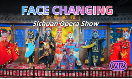 【360° VR】Changing Masks Inches From Your Eyes! Immersive Face-Changing Show Front Row in Chengdu China 8K