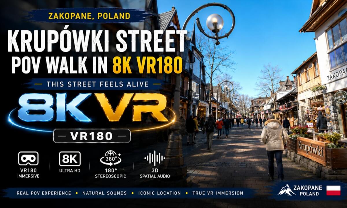 “This Street Feels Alive in VR 🇵🇱 (8K VR180)”street in Zakopane — Krupówki Street