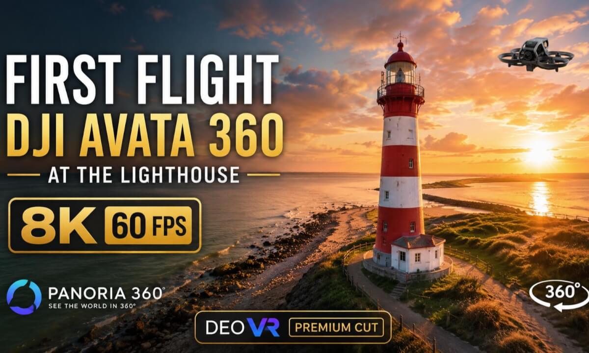 First Flight in 360° VR | DJI Avata 360 Lighthouse Premium Cut