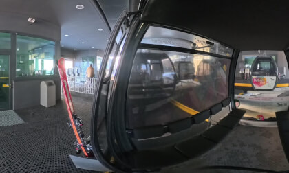10 EUB Roßkarbahn I 10er Gondola Talstation to Mittelstation to Rosskarbahn II Bergstation Gurgl Ötztal Austria ski lift snow winter
