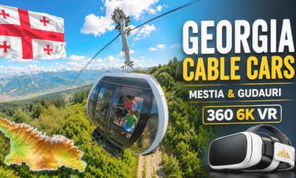🚡 🇬🇪 Georgia from Above – Two Spectacular Cable Car Rides | 360° 6K