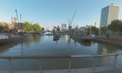 360 VR City view with Maritime Museum and harbour, Rotterdam