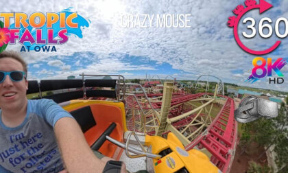 VR 360º Crazy Mouse Rollercoaster at Tropic Falls at OWA