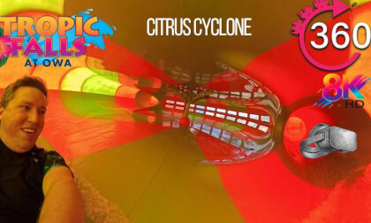 VR 360º Citrus Cyclone Water Slide at Tropic Falls at OWA