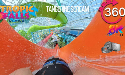 VR 360º Tangerine Scream Water Slide at Tropic Falls at OWA