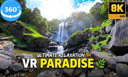 Escape Into Nature 🌿💧 | Relaxing Waterfall in Sri Lanka 🇱🇰 | 8K 360 VR