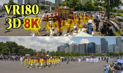Japan's Three Great Festivals ' Sanno-sai-festival ' at Hie Shrine , the magnificent procession ' Shinko-sai ' in Tokyo , JAPAN
