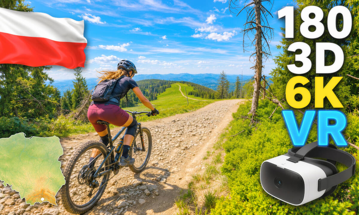 Mountain Bike Ride in the Żywiec Beskids 🇵🇱 | Zapolanka - Hala Lipowska - Hala Rysianka | VR180 3D