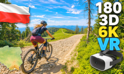 Mountain Bike Ride in the Żywiec Beskids 🇵🇱 | Zapolanka - Hala Lipowska - Hala Rysianka | VR180 3D