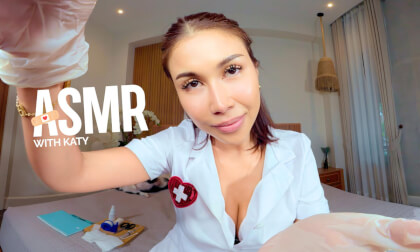 ASMR Gentle Medical Care in VR180 | Relaxing glove sounds and a quick shot 💉✨ | www.VRwithKaty.com
