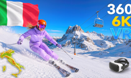 Skiing Val di Fassa Dolomites Italy – Col de Valvacin (Red 5) & Sela dal Brunéch (Red 14a/11) | 360° VR