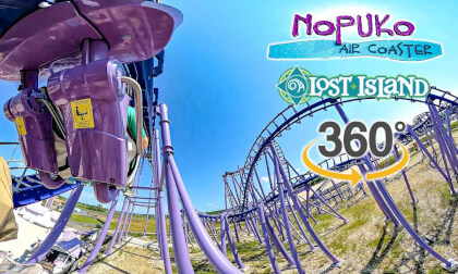 VR 360 Nopuko Air Coaster On Ride POV Lost Island Theme Park 2024 08 16