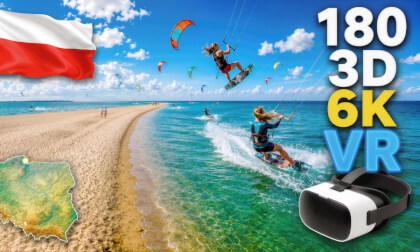 🪁 Rewa Headland: Kitesurfing 🇵🇱 Beka Wetlands & Polish Konik Horses 🐎 - 180 3D 6K VR