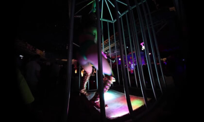Blarney Island Go-Go dancers at night