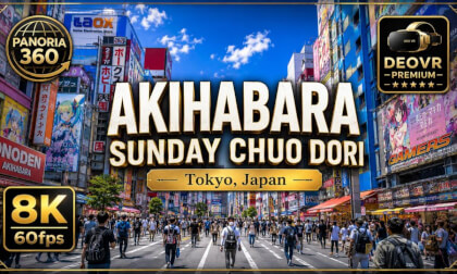 Akihabara Sunday Chuo Dori 360° VR | Tokyo Japan 8K 60fps Premium Cut