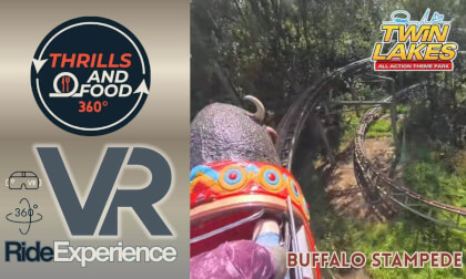 Buffalo Stampede – 360° VR On‑Ride POV | Twinlakes Zamperla Powered Coaster