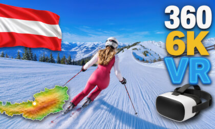 ⛷️ Saalbach Hinterglemm 🇦🇹 | Routes 166 → 152 | 5.6 km Ski Descent | 360° 8K VR Austria