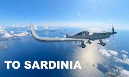 SARDINIA: Flight From NW Coast of Italy to Sardinia