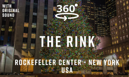 The Rink at Rockefeller Center – New York City, USA 🇺🇸 | 360° Ice Skating | Original Sound