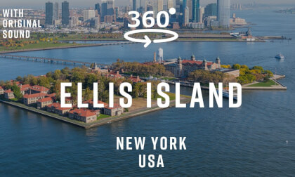 Ellis Island – New York City, USA 🇺🇸 | 360° Walking Tour | Original Sound