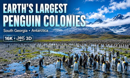 ANTARCTIC LARGEST KING PENGUIN COLONIES 360° 3D 16K