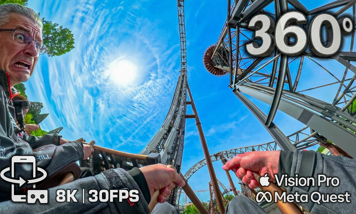 360 VOLTRON NEVERA 8K 😮 MOST INTENSE! unreal Roller Coaster onride VR POV 🟥 Europa Park HDR Quest 3 Apple Vision Pro