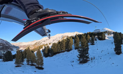 Steinmannbahn ski lift 360 POV bubble skilift Gurgl Ötztal Austria
